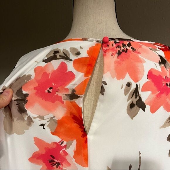 A-line loose fit floral plus size dress - Picture 8 of 15